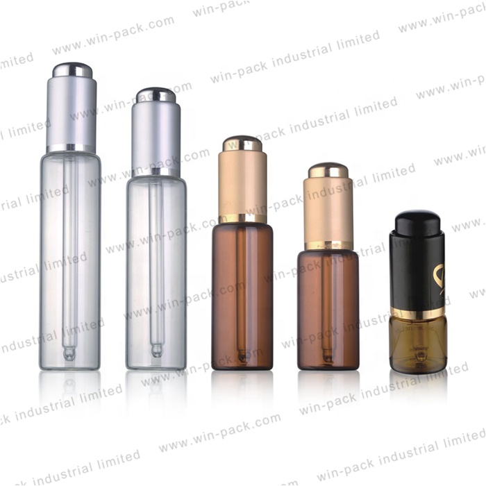 clear amber green blue flat tube glass dropper bottle with silver or golden dropper for cosmetics 8ml 10ml 15ml 20ml 30ml 40ml