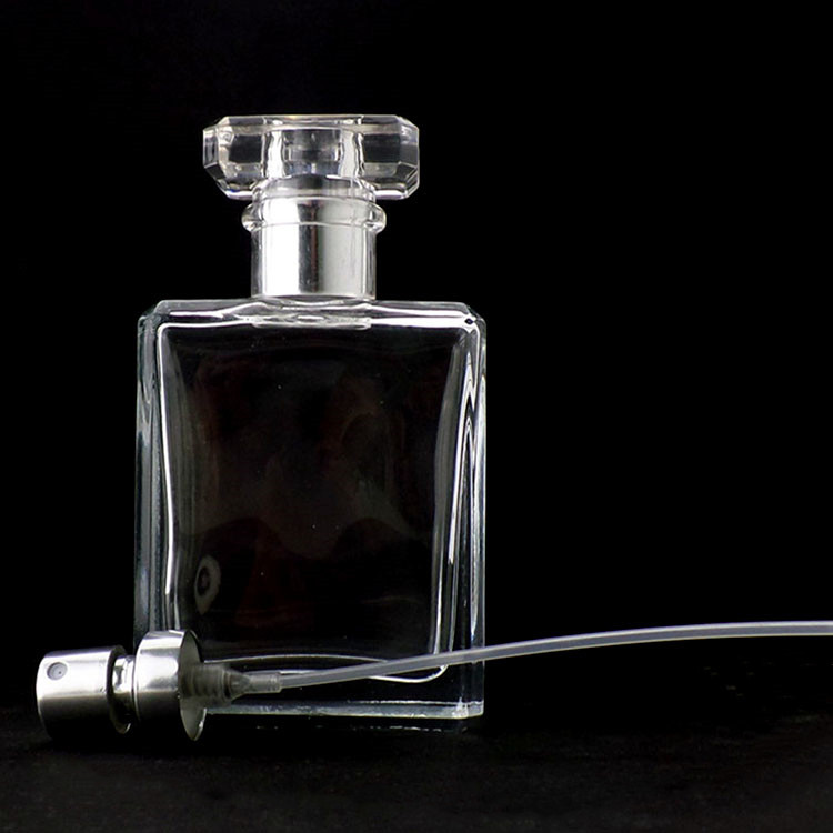 clear black perfume glass bottle 50 ml perfume bottle