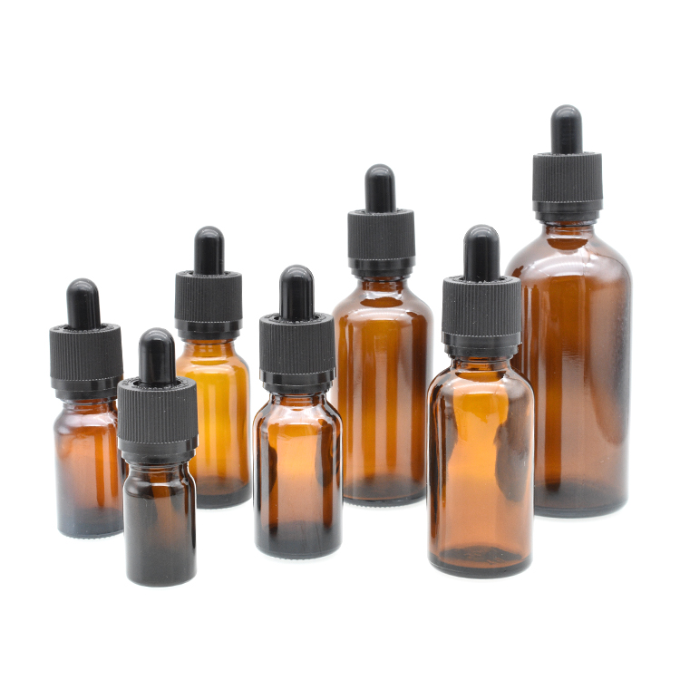 clear blue 5ml 50ml 100ml 15ml 10ml 20ml 30 ml 1 oz amber dropper bottle glass essential oil bottle with tamper childproof cap