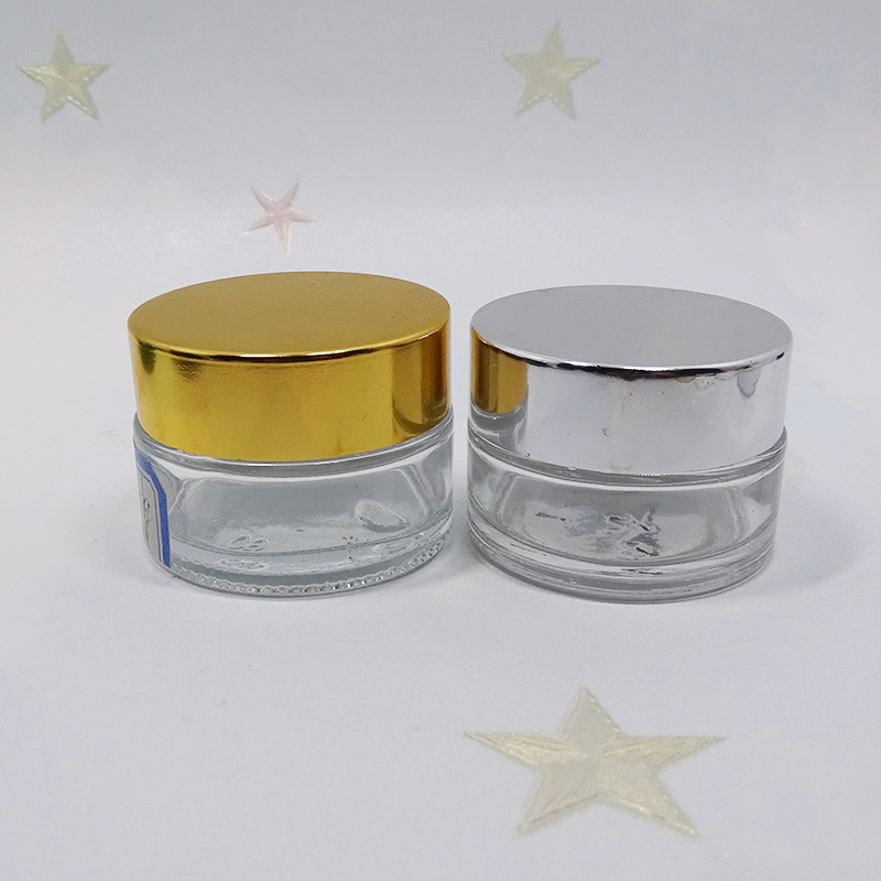 clear blue pink cosmetic packaging container beauty face skin care cream custom colored glass jar