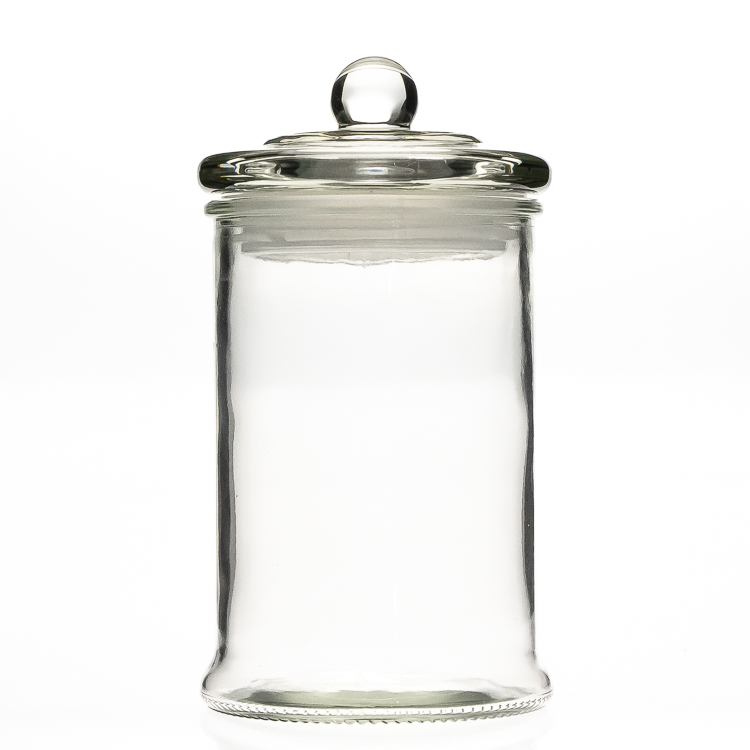 clear cookie candy tea spice packaging 150ml glass food storage jar with glass lid