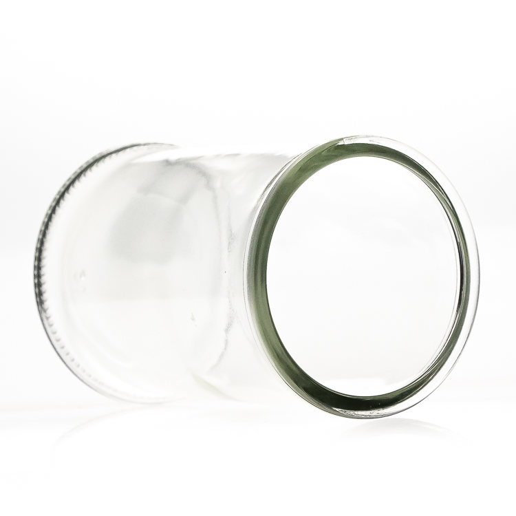 clear cookie candy tea spice packaging 150ml glass food storage jar with glass lid