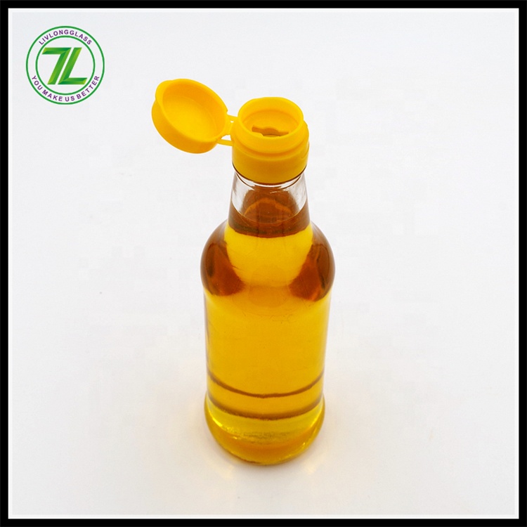 clear cooking olive oil glass bottle for soy sauce vinegar ketchup glass bottle with plastic screw cap