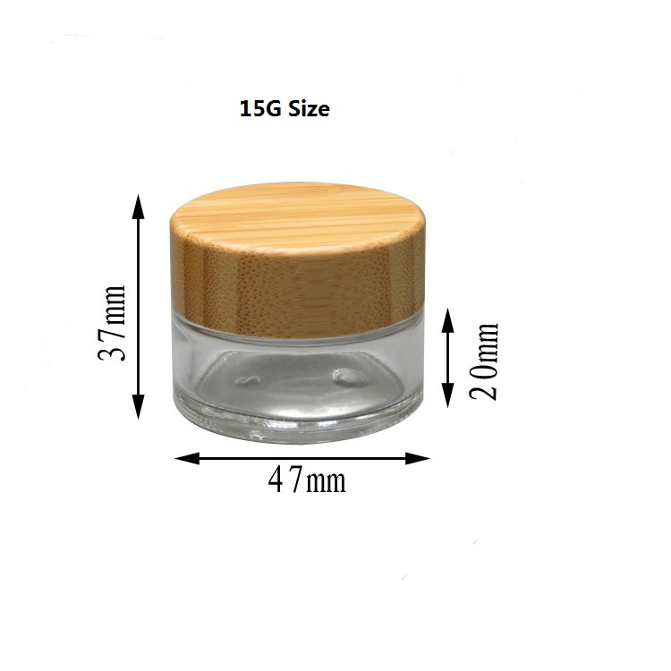 clear custom 15g 20g 30 ml small cream cosmetic glass jar