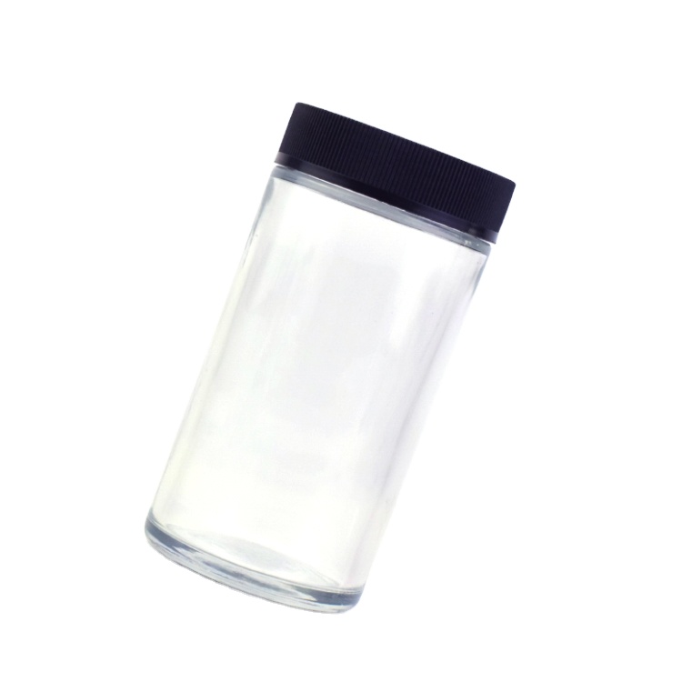 clear custom jars_glass_wholesale cosmetic child resistant weed glass jars and bottles
