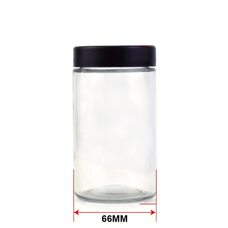 clear custom jars_glass_wholesale cosmetic child resistant weed glass jars and bottles