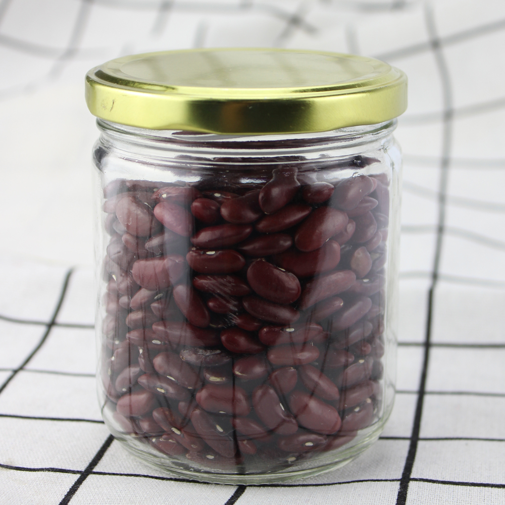 clear empty honey lucid glass jar with metal lid