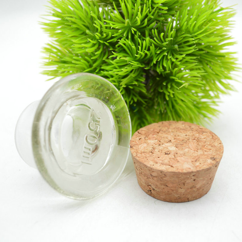 clear empty medical glass apothecary pharmaceutical pill bottle with narrow mouth