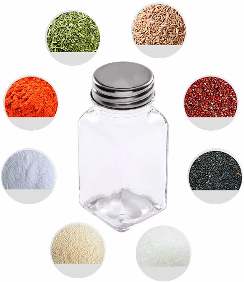clear empty spice packaging bottle spice shaker glass bottles for salt and pepper