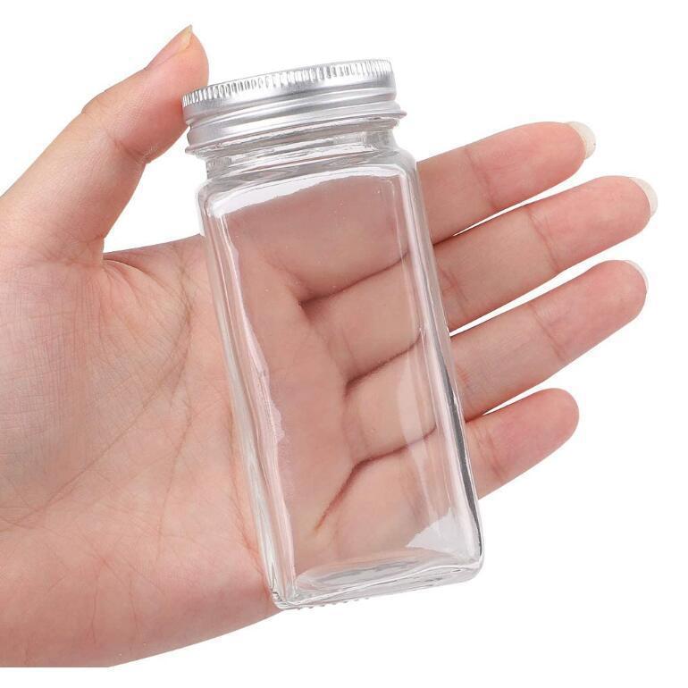 clear empty spice packaging bottle spice shaker glass bottles for salt and pepper