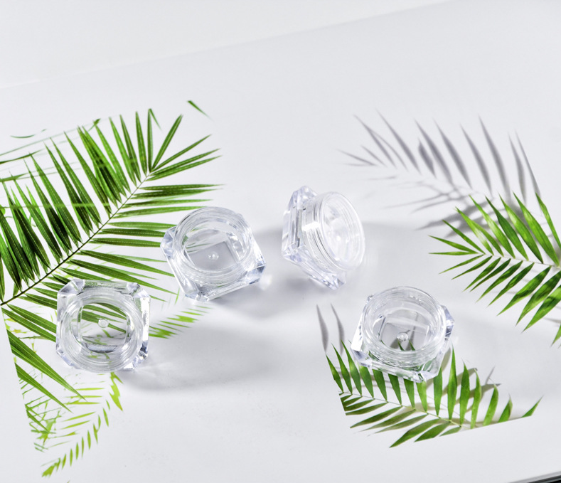 clear flat Plastic cosmetic body scrub jar container wholesale