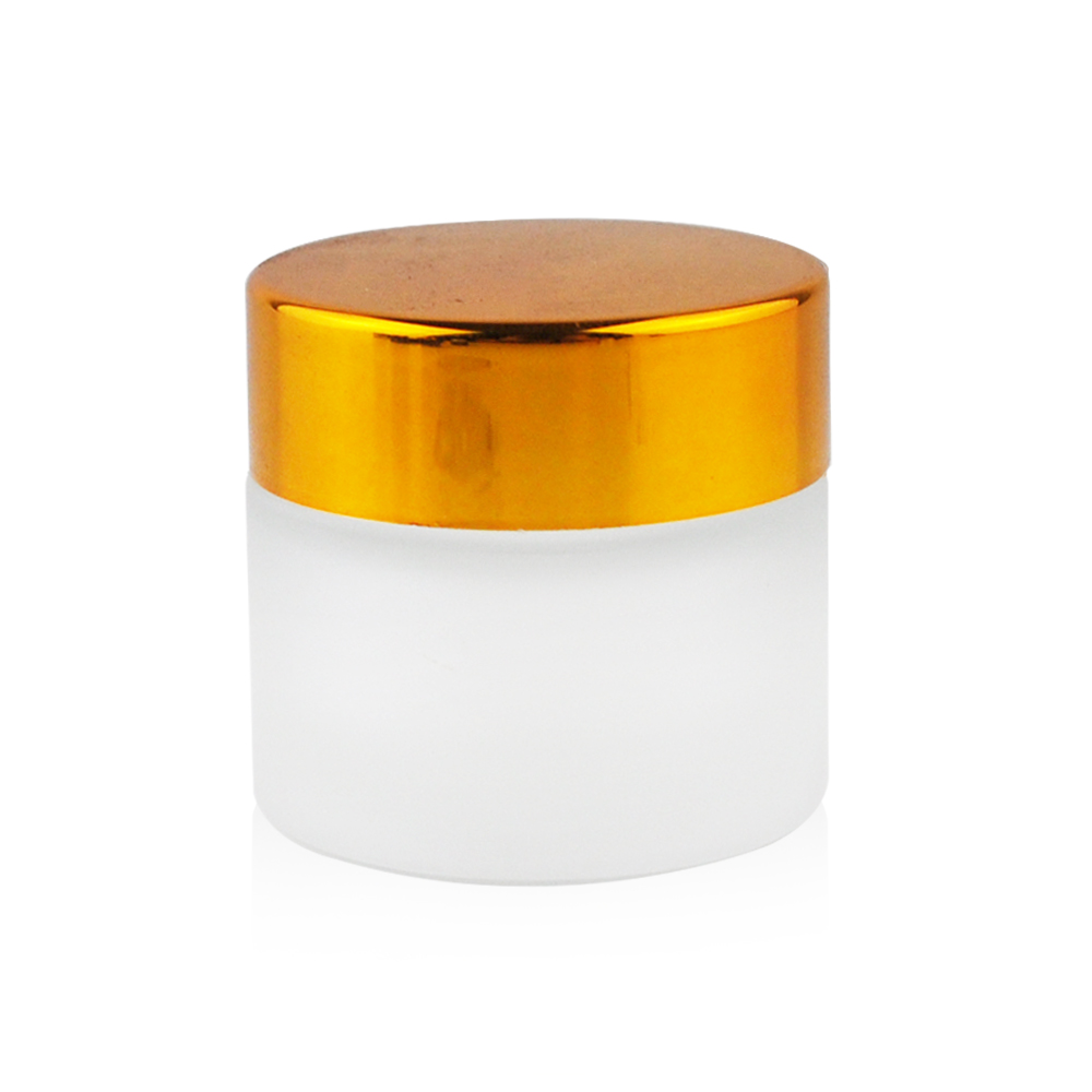 clear frosted glas cosmetic cream packaging glass jars containers for skin care