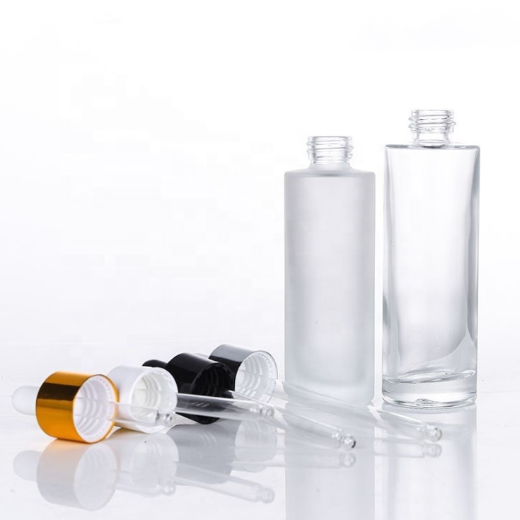 clear frosted glass bottle 2 oz dropper bottle 60ml personal care essential oil liquid bottles