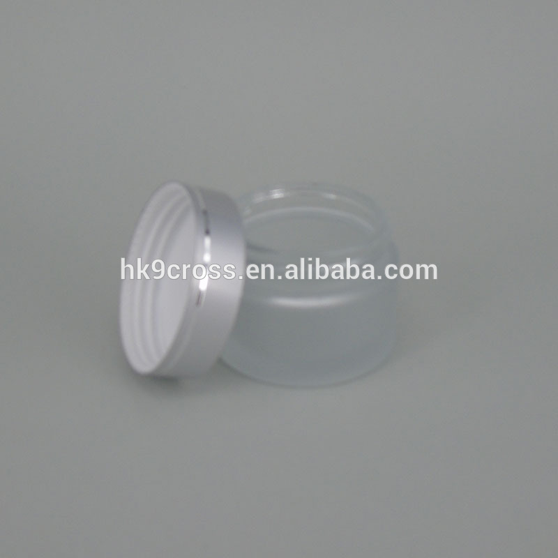clear frosted glass cosmetic cream jar 50ml
