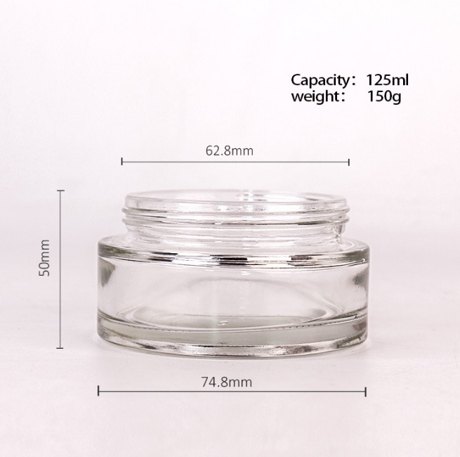 clear frosted glass cream jar with bamboo lid 65ml 125ml bamboo cosmetic cream jars