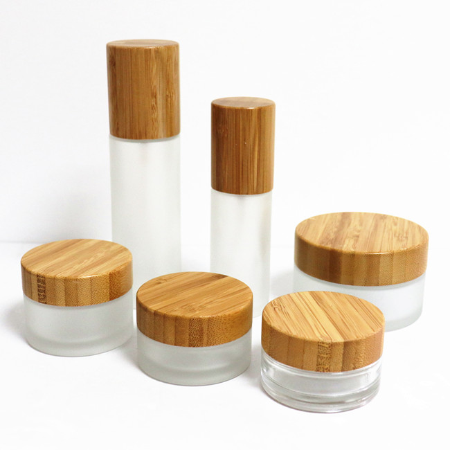 clear frosted white glass black glass jar 5g 10g 15g 20g 30g 50g 100g square glass jar empty cosmetic bamboo cream jar