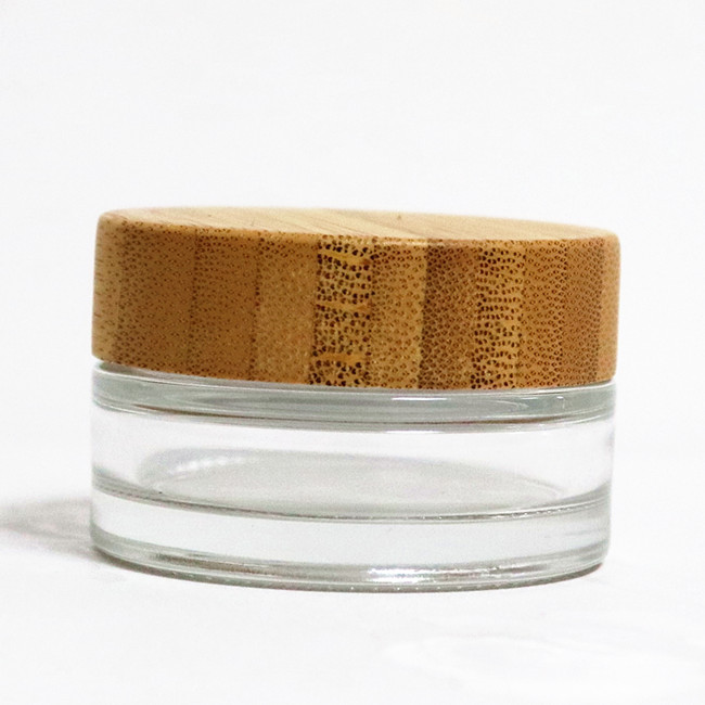 clear frosted white glass black glass jar 5g 10g 15g 20g 30g 50g 100g square glass jar empty cosmetic bamboo cream jar