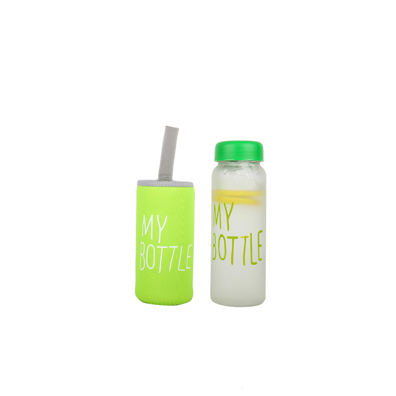 clear glass beverage drinking milk juice bottle water bottle with plastic cap