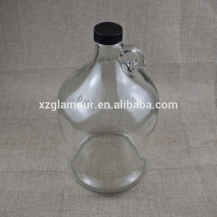 clear glass growler bottle 1 gallon jug with handle