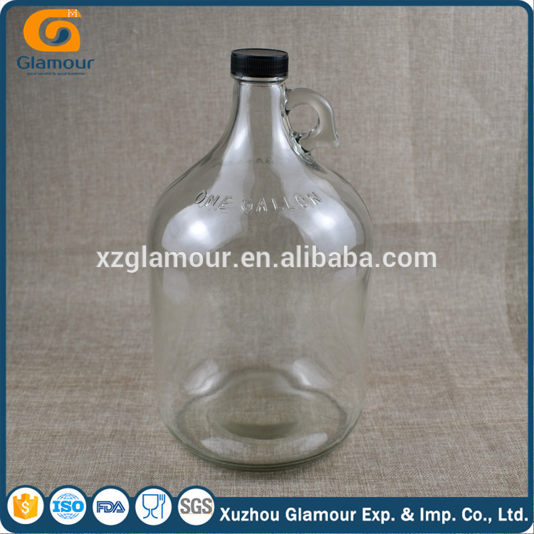 clear glass growler bottle 1 gallon jug with handle