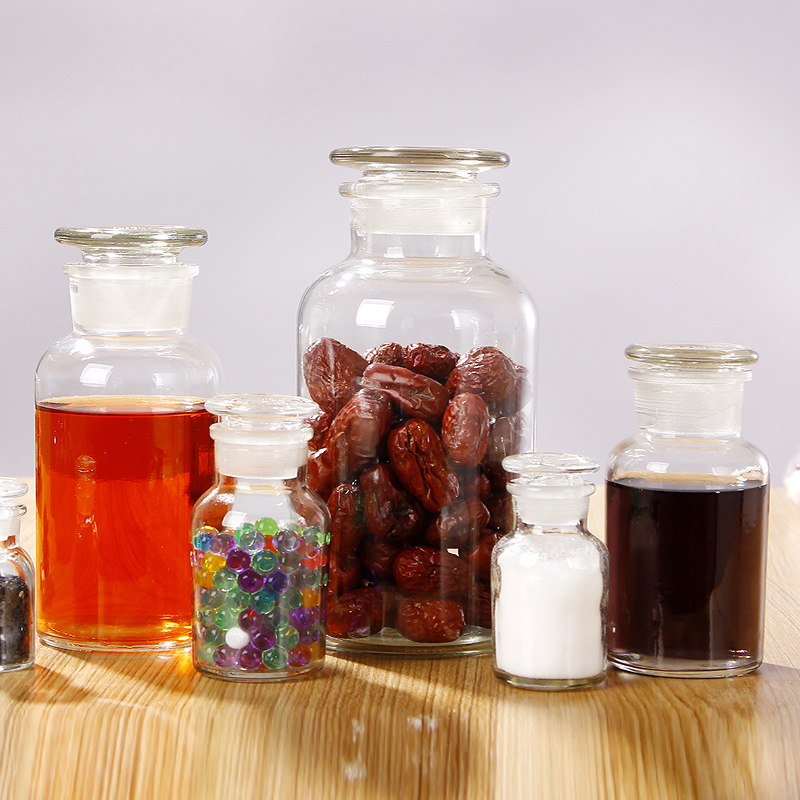 clear pharmaceutical glass medicine bottle 30ml 60ml 125ml 250ml 500ml 1000ml with glass cap