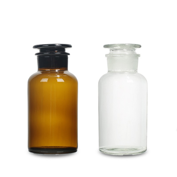 clear pharmaceutical glass medicine bottle 30ml 60ml 125ml 250ml 500ml 1000ml with glass cap
