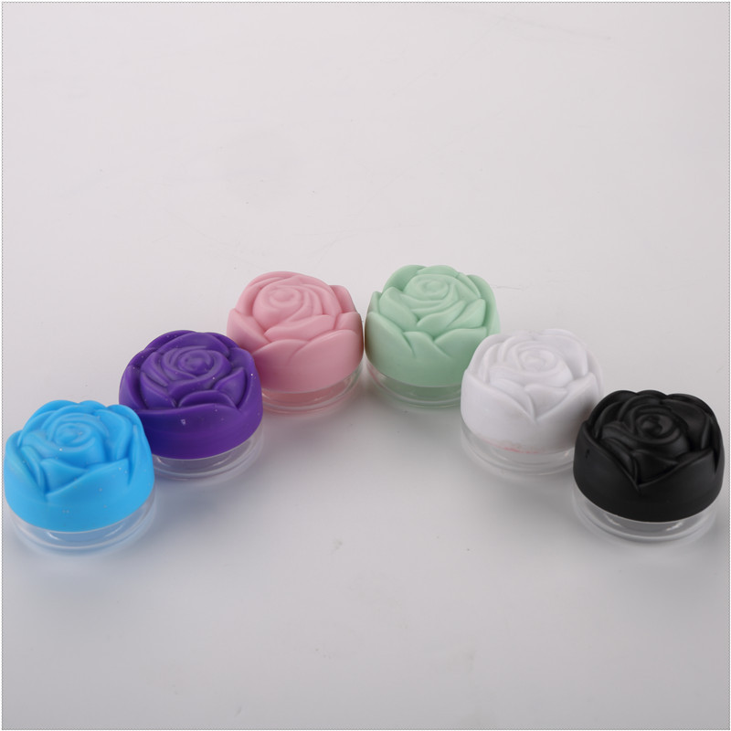 clear plastic cosmetic jars 10 g cute cosmetic jars 10 ml plastic empty cream rose flower cosmetic jar