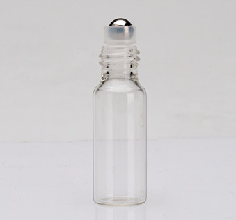 clear roll on glass 3ml 5ml 10ml roller bottle with white gold black aluminum cap