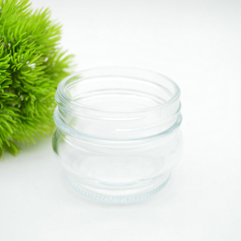 clear round food storage honey glass jars glass 120ml round jam glass jar food packaging