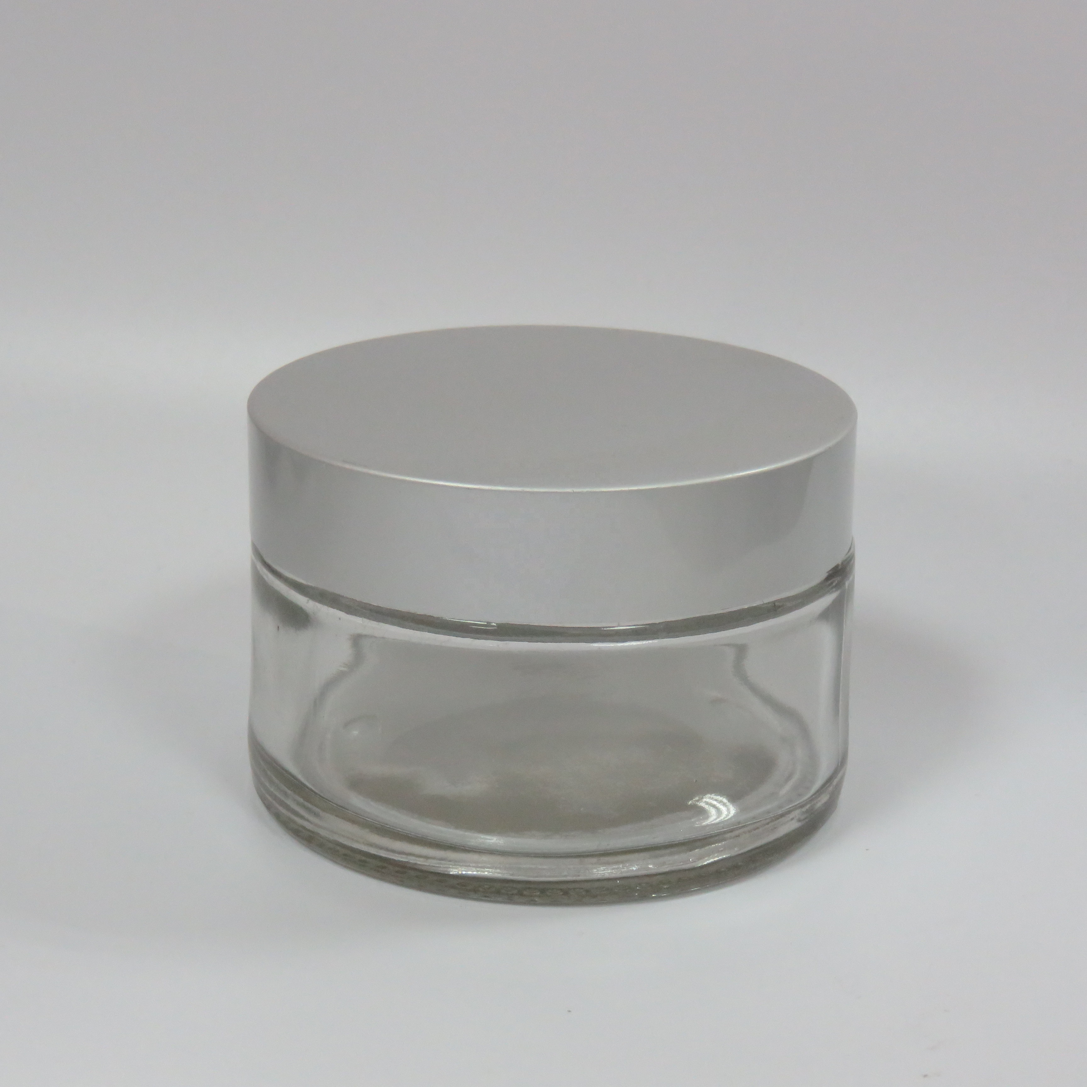 clear skincare packaging glass cream jar 60 ml with screw cap