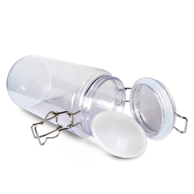 clip top food container cosmetic clear plastic 100ml 120ml 150ml 250ml 200ml 350ml 500ml pet kilner jar