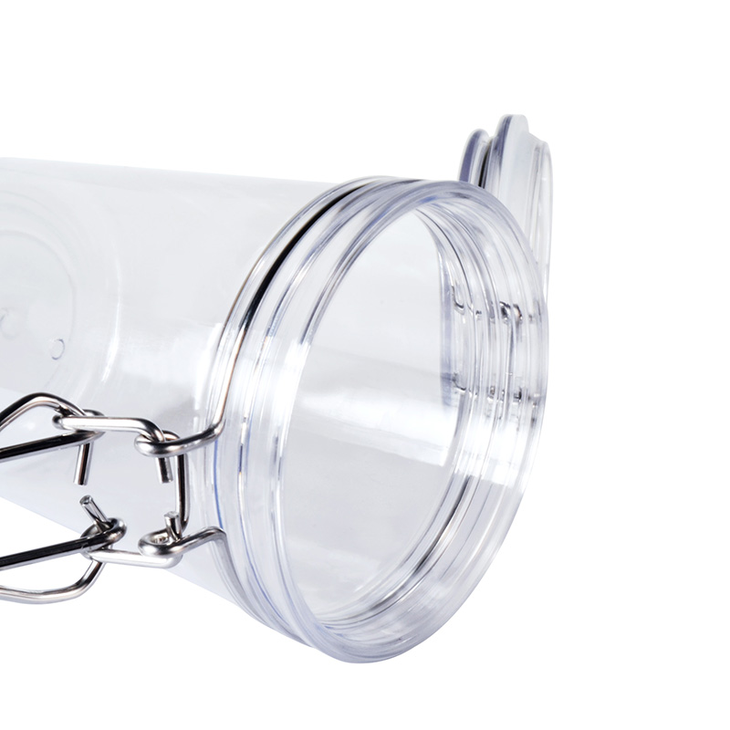 clip top food container cosmetic clear plastic 100ml 120ml 150ml 250ml 200ml 350ml 500ml pet kilner jar