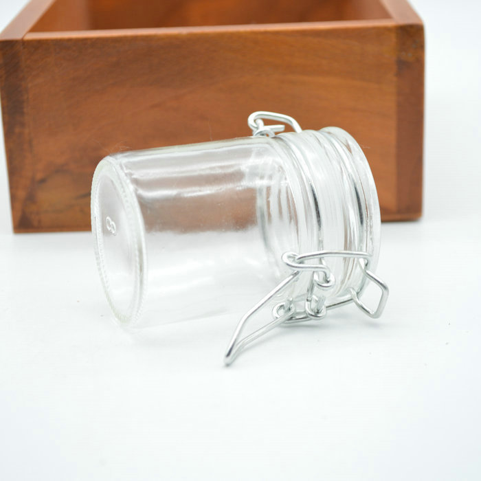 clip top jar sugar container 1.5oz 50ml glass jar for bird nest