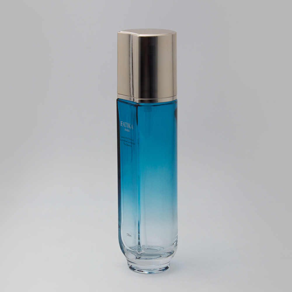 cobalt blue empty face cream glass jar