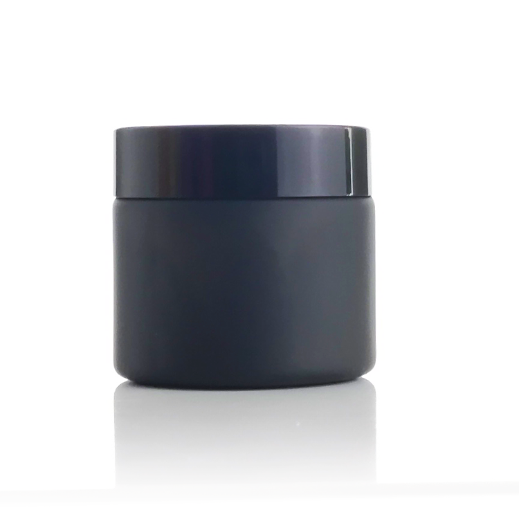 cobalt blue matte black amber cream glass jar cosmetic 100ml 50ml 60ml