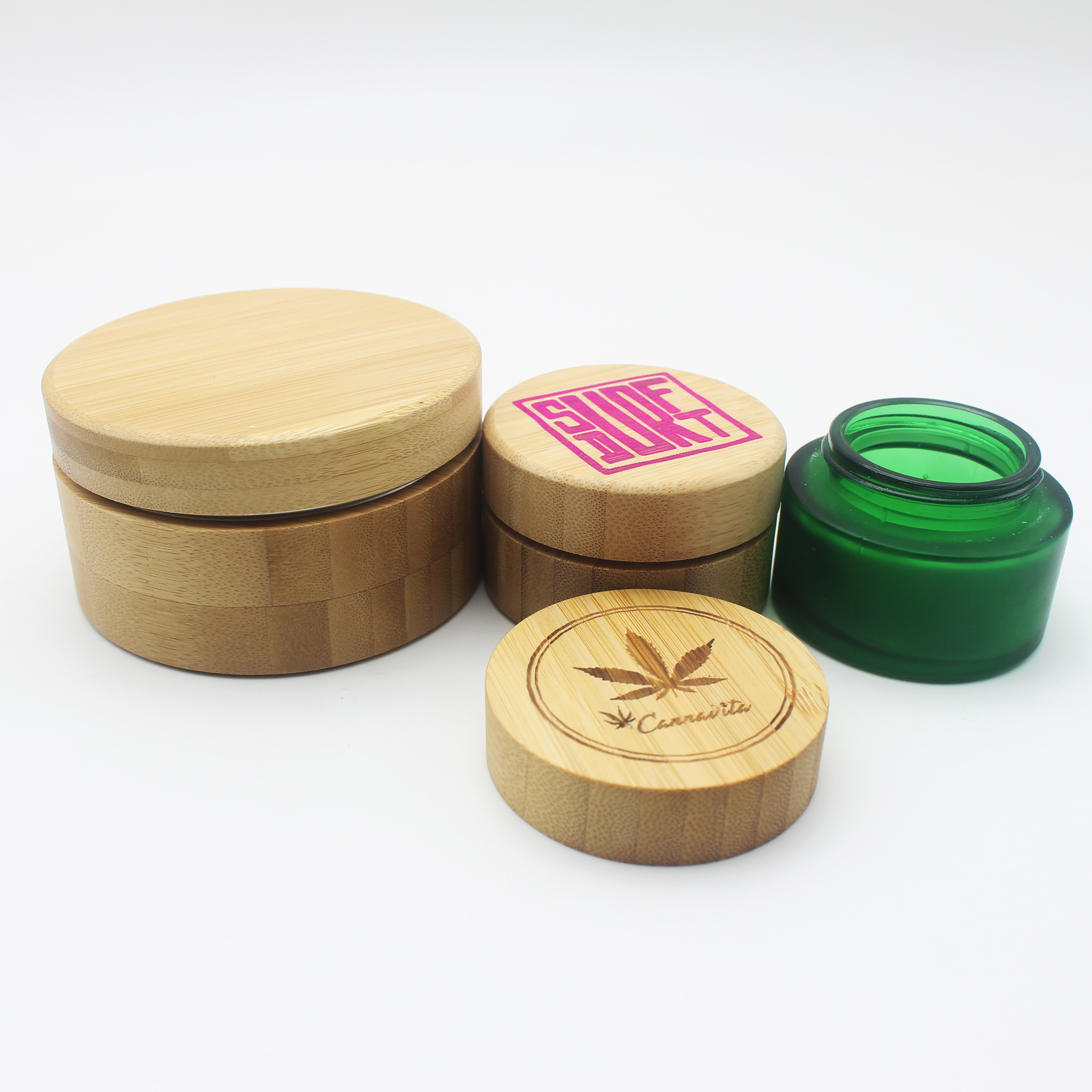 coffee spice tea food grade packaging bamboo aluminum jar container BP-320K
