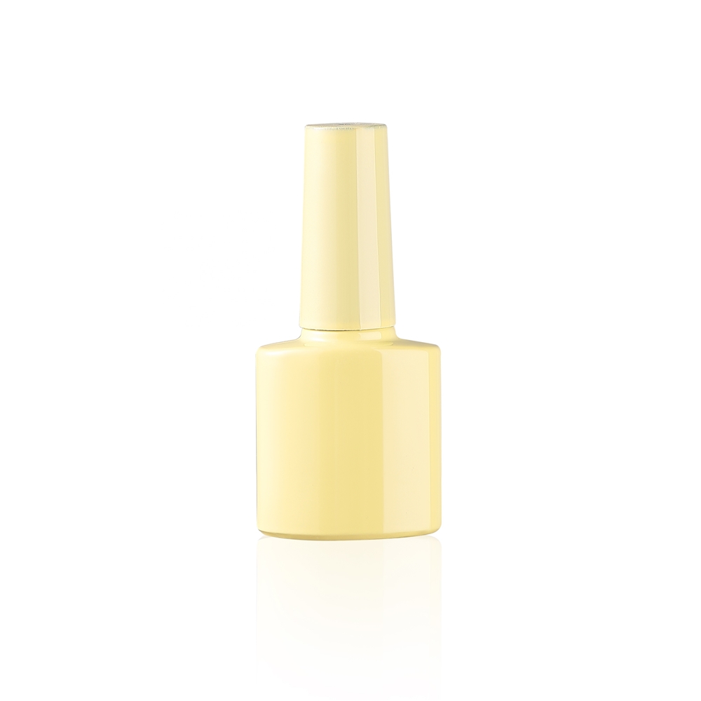 color custom 7ml popular pink round empty cosmetic gel nail polish glass bottles