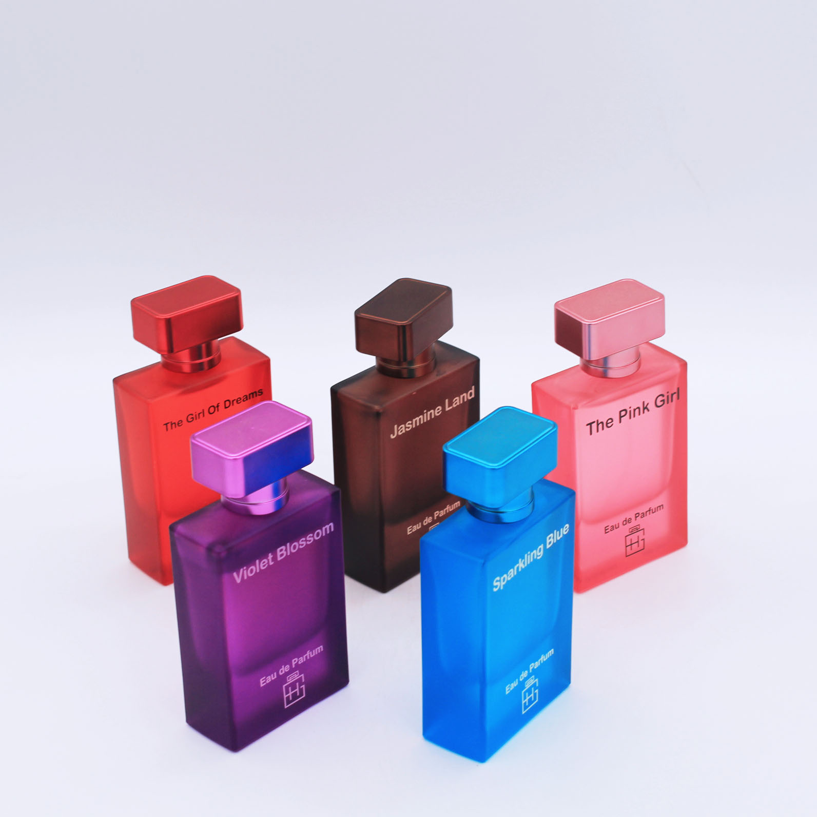 color frosting painting high quality custom glass perfume bottles for sale