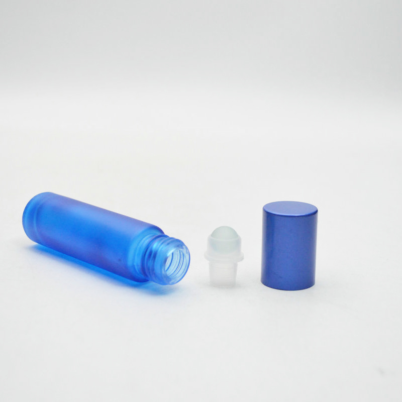 colored 10ml leak proof steel roller ball glass roll on perfume bottles