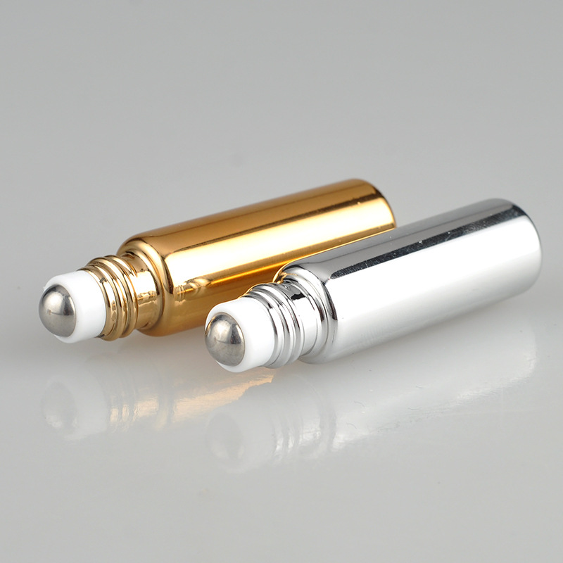 colored 5ml 10ml leak proof steel roller ball glass roll on perfume bottles