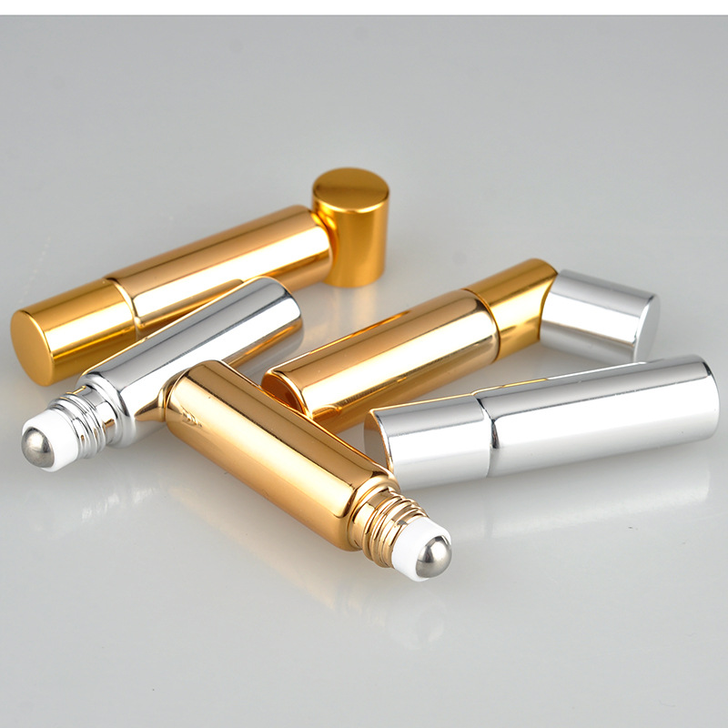 colored 5ml 10ml leak proof steel roller ball glass roll on perfume bottles