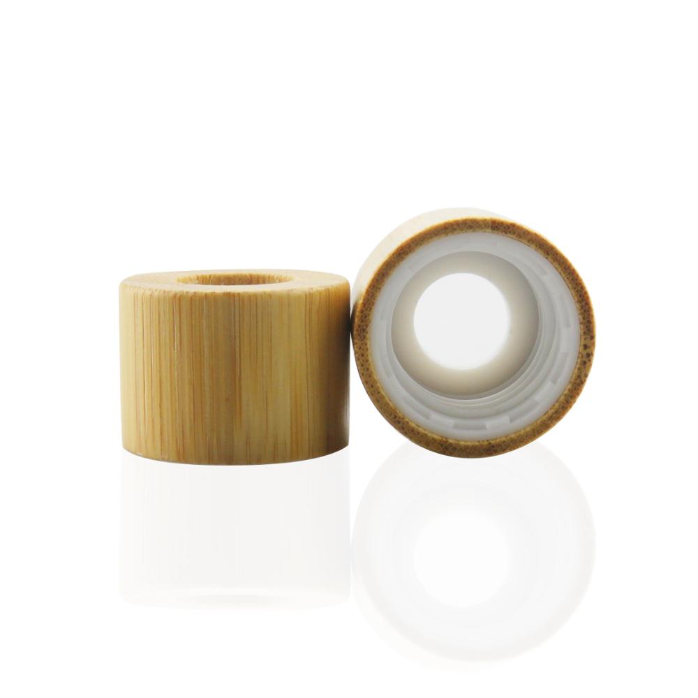 colored glass bamboo dropper bottle 30ml with bamboo cap