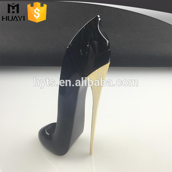 colored glass high heel shoe shape perfume bottle