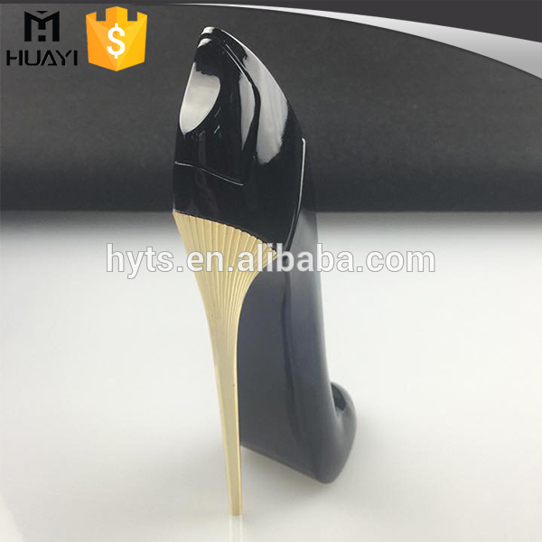 colored glass high heel shoe shape perfume bottle