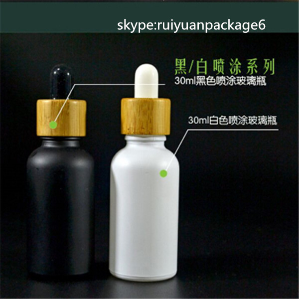 colorful 15ml 30ml 50ml 100ml round rectangular square glass dropper bottle with bamboo lids for serum essential oil