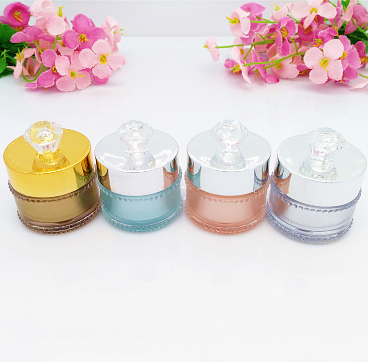 colorful 5 g mini plastic jars with crown lid, plastic 5g cosmetic sample jar for sale,wholesale 5g plastic small cosmetic jar