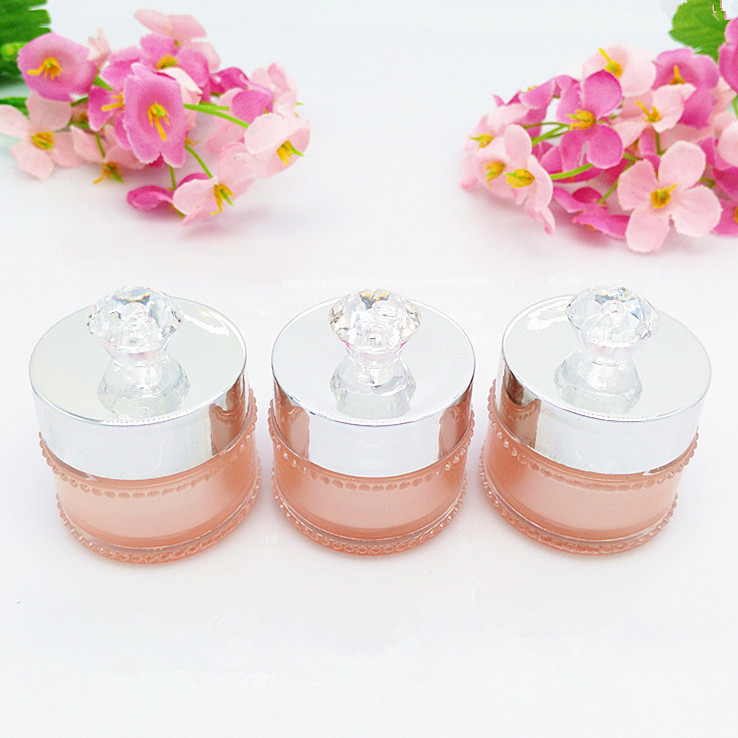 colorful 5 g mini plastic jars with crown lid, plastic 5g cosmetic sample jar for sale,wholesale 5g plastic small cosmetic jar