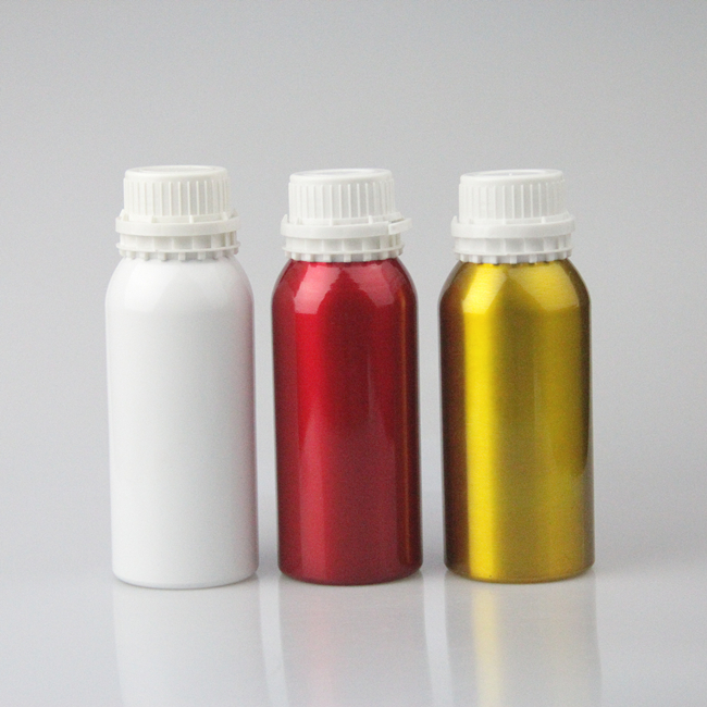 colorful aluminum essential oil bottles