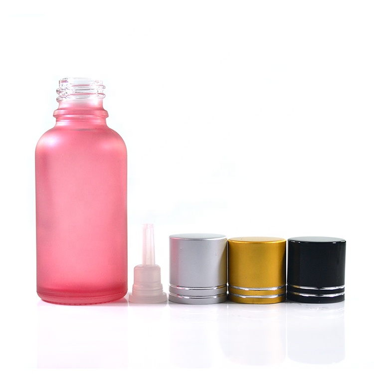 colorful e liquid matte red black white blue 5ml 10ml 15ml 20ml 30ml 50ml 100ml glass Essential oil bottle with aluminum cap