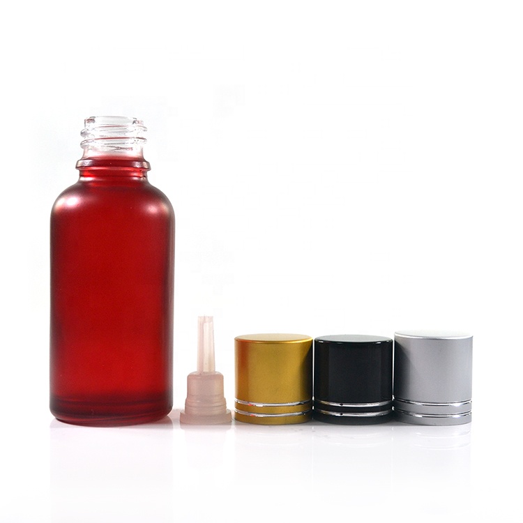 colorful e liquid matte red black white blue 5ml 10ml 15ml 20ml 30ml 50ml 100ml glass Essential oil bottle with aluminum cap